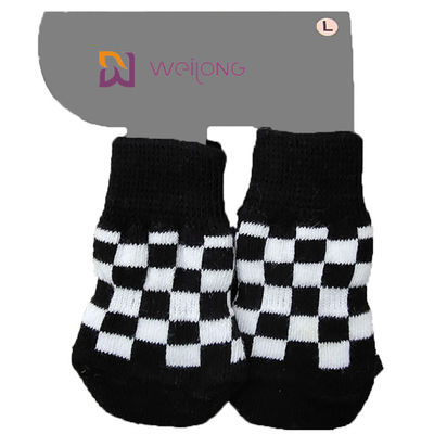 Rhombus Plaid Pattern Storage قوی جوراب سگ برای کف چوب سخت ضد لغزش