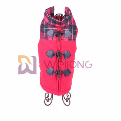 کاپشن چرم گاو حلقه ای سگ پایین ژاکت Velcro / Faux Opening Warm Dog Coats