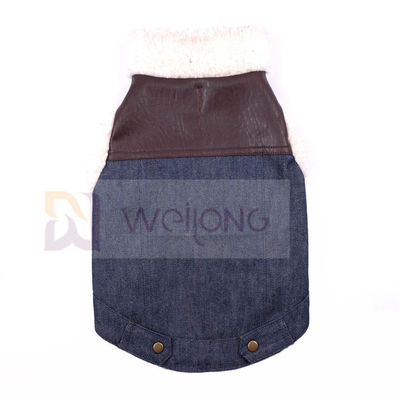 کت 100٪ Poly Soft Dog Denim Sherpa کاپشن سگ آستری خط دار
