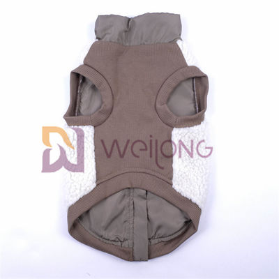 ژاکت نقره ای زیبا زیپ Berber Fleece Pet Jacket 2*2 RIB کت سگ کم بدن برای زمستان