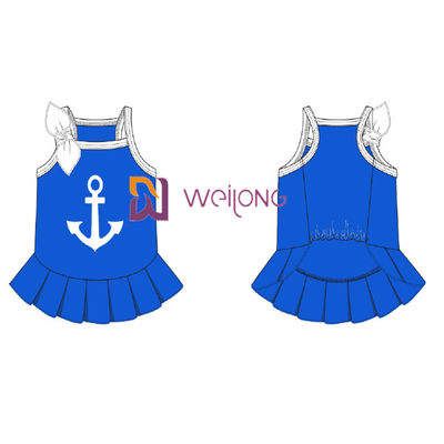 Cvc Jersey Sailor Anchor Pet لباس تنفس سگ لباس زنانه