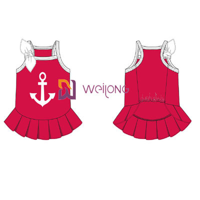 Cvc Jersey Sailor Anchor Pet لباس تنفس سگ لباس زنانه