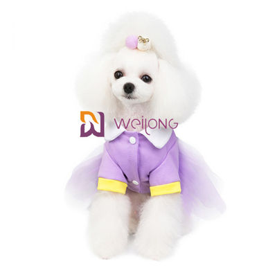 Sweet Candy Colored Dog Party Dress Pet Pet Clothing CVC Jersey 180G with Sparkly Tulle دامن