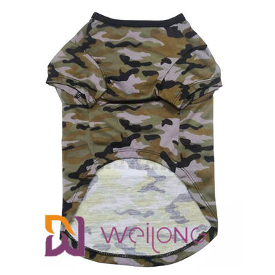 تی شرت Poly Camo Skull Halloween Pet Tog for Dog 100٪ Poly Jersey 180G