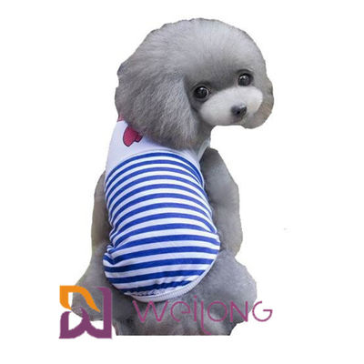 تی شرت سفارشی چاپی ملوان Anchor Stripe Pet T برای توله سگ 100٪ پنبه