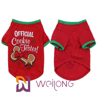پیراهن کریسمس CVC Jersey 180G Red Printing Custom Customized