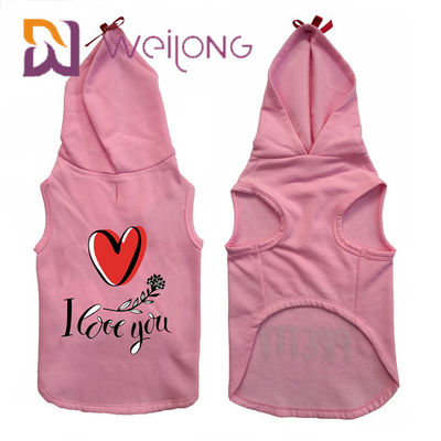 پیراهن ژاکت CVC پشم گوسفند گرم سگ گرم / صورتی گربه