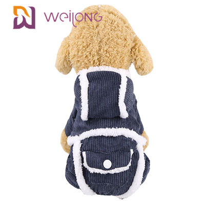 BSCI 100٪ Poly Corduroy Pet Pajama Dog Clothes لباس پاییز و زمستان
