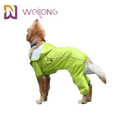 کت بارانی ایمنی Stripe Pet Raincoat سگ انعکاسی سگ
