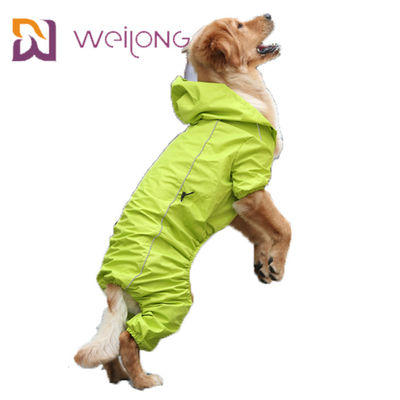 کت بارانی ایمنی Stripe Pet Raincoat سگ انعکاسی سگ