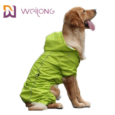کت بارانی ایمنی Stripe Pet Raincoat سگ انعکاسی سگ