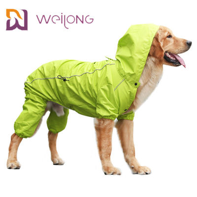 کت بارانی ایمنی Stripe Pet Raincoat سگ انعکاسی سگ