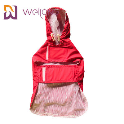 کت بارانی Velcro باز کننده کیف مش مشبک Xl Dog Raincoat