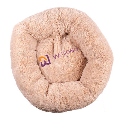 دونات گرد تخت خواب سگ مخمل خواب دار ضد اضطراب تخت خواب آرام نرم لوکس حیوان خانگی