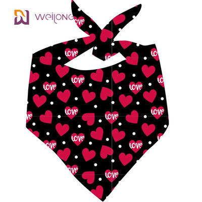 روز ولنتاین Pet Bandana روسری دوتایی پنبه ای روسری پت تعطیلات بی بی