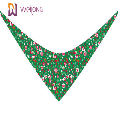 سگ پارچه ای با دوام عالی پارچه ای کریسمس Bandana شکل منحصر به فرد قابل تنظیم