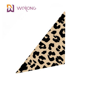 Poly Poplin Leopard Print Pet Bandana سفارشی سازی چاپ دیجیتال بانداناس کوچک سگ