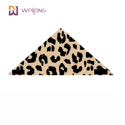 Poly Poplin Leopard Print Pet Bandana سفارشی سازی چاپ دیجیتال بانداناس کوچک سگ