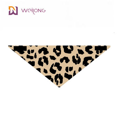 Poly Poplin Leopard Print Pet Bandana سفارشی سازی چاپ دیجیتال بانداناس کوچک سگ