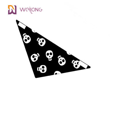 BSCI هالووین سگ Bandanas روسری شیک مثلث نرم با روسری جمجمه