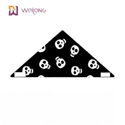 BSCI هالووین سگ Bandanas روسری شیک مثلث نرم با روسری جمجمه