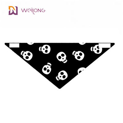 BSCI هالووین سگ Bandanas روسری شیک مثلث نرم با روسری جمجمه