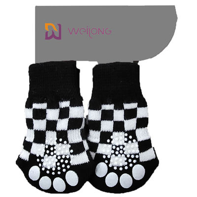 Rhombus Plaid Pattern Storage قوی جوراب سگ برای کف چوب سخت ضد لغزش