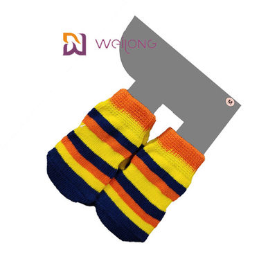 گربه / سگ راه راه سفارشی تعطیلات جوراب حیوانات خانگی پنبه پنجه محافظ برای پیاده روی