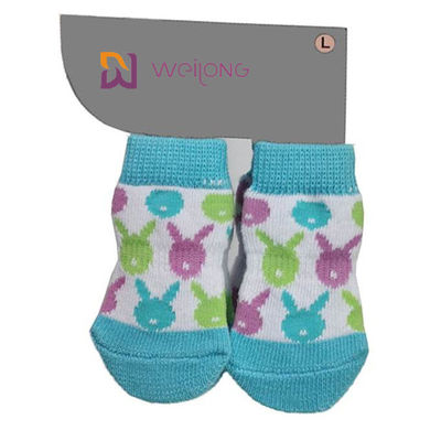 Cotton Spandex Blue Paw Protector جوراب مخصوص حیوانات خانگی جوراب سگ برای محافظت از کفپوش های چوبی